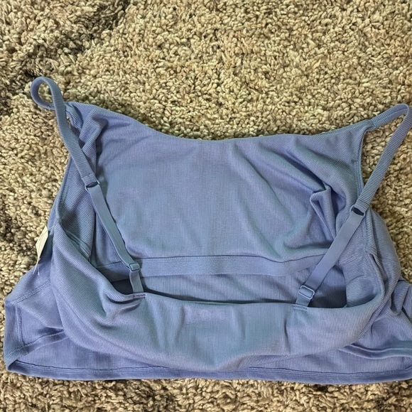 NWT Women's Blue Crop Tank Top - Picture 4 of 4